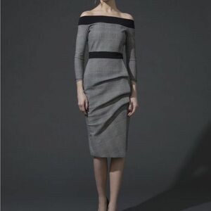 NWT Chiari Boni houndstooth bodycon corpcore dress